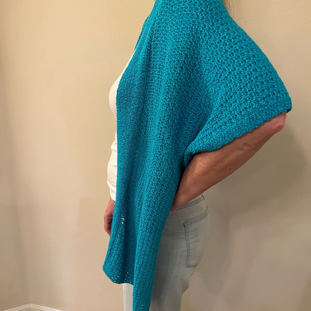 NWT Chicos Aqua Poncho Size S/M
